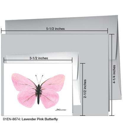 Lavender Pink Butterfly, Greeting Card (8674)