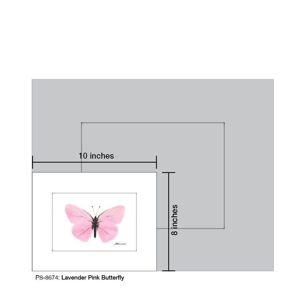 Lavender Pink Butterfly, Print (#8674)