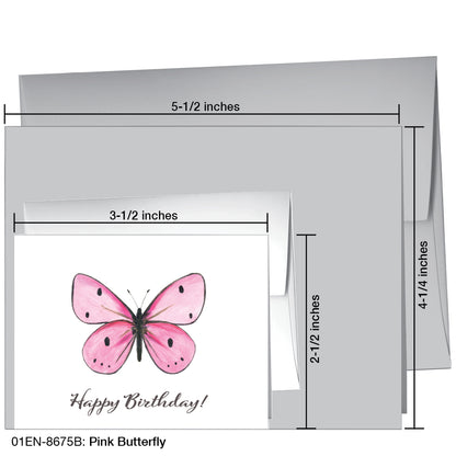 Pink Butterfly, Greeting Card (8675B)