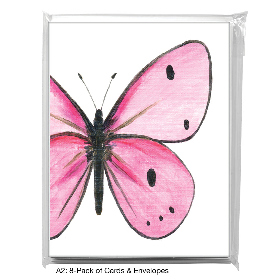 Pink Butterfly, Greeting Card (8675C)