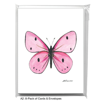 Pink Butterfly, Greeting Card (8675D)