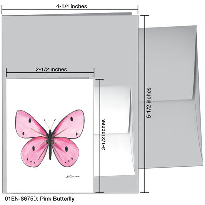 Pink Butterfly, Greeting Card (8675D)