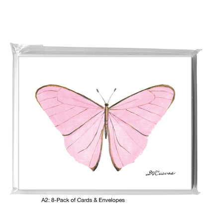 Pretty in Pink Butterfly, Greeting Card (8676)