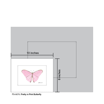 Pretty in Pink Butterfly, Print (#8676)