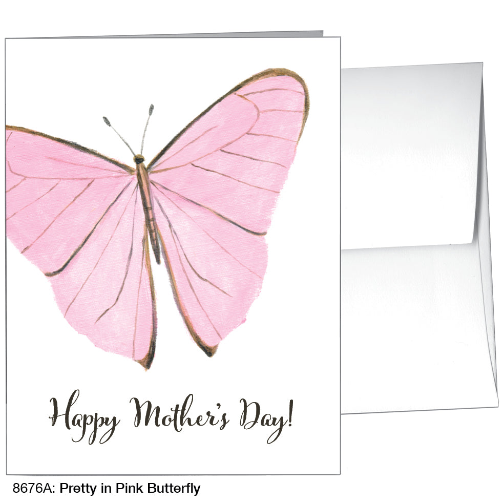 Pretty in Pink Butterfly, Greeting Card (8676A)