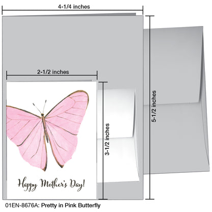 Pretty in Pink Butterfly, Greeting Card (8676A)