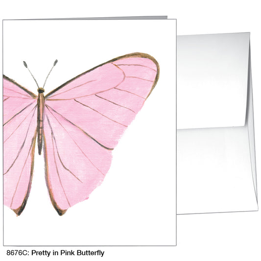 Pretty in Pink Butterfly, Greeting Card (8676C)