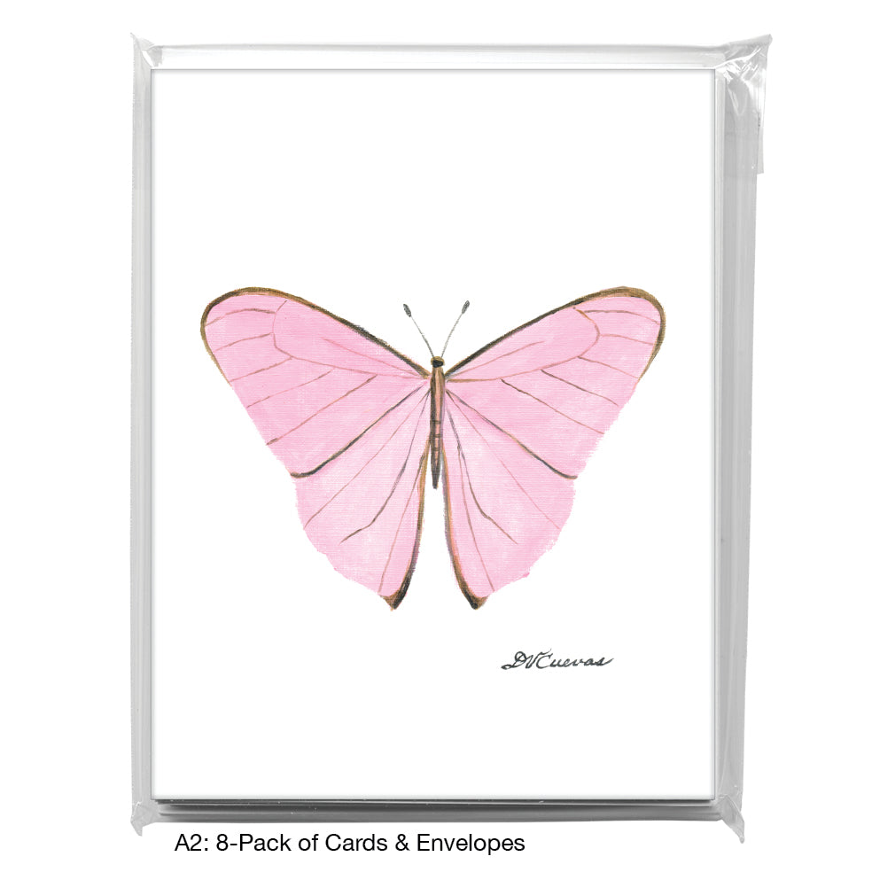 Pretty in Pink Butterfly, Greeting Card (8676D)