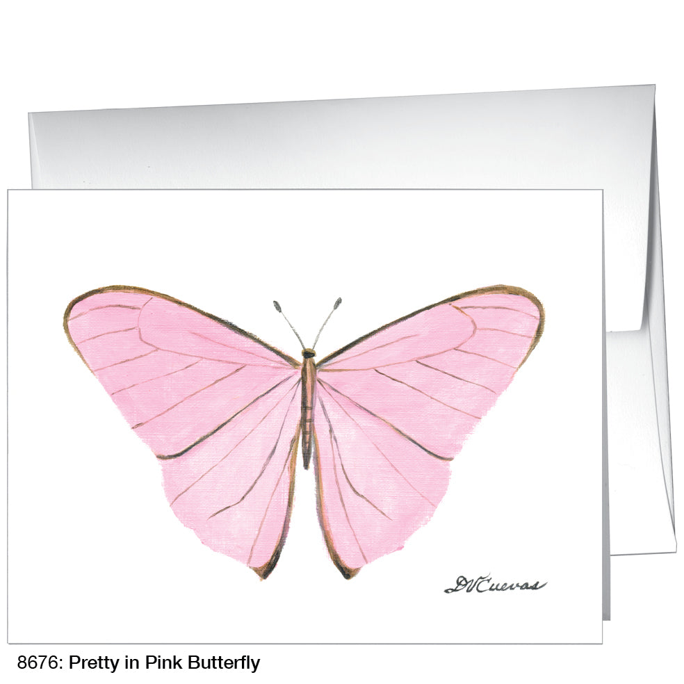 Pretty in Pink Butterfly, Greeting Card (8676)