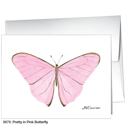 Pretty in Pink Butterfly, Greeting Card (8676)