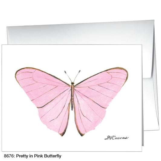 Pretty in Pink Butterfly, Greeting Card (8676)