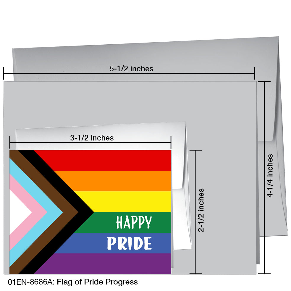 Flag of Pride Progress, Greeting Card (8686A)