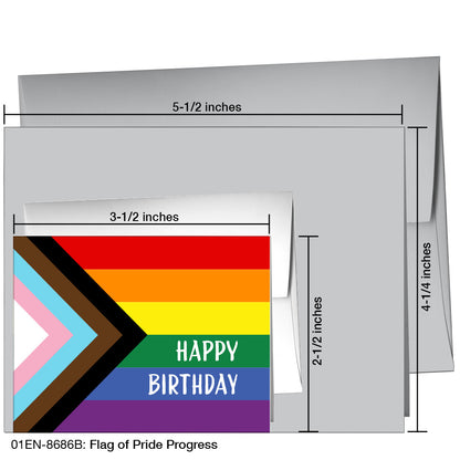 Flag of Pride Progress, Greeting Card (8686B)