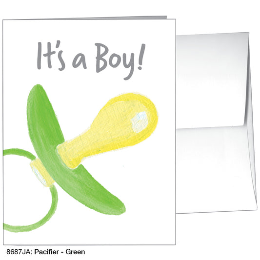 Pacifier - Green, Greeting Card (8687JA)