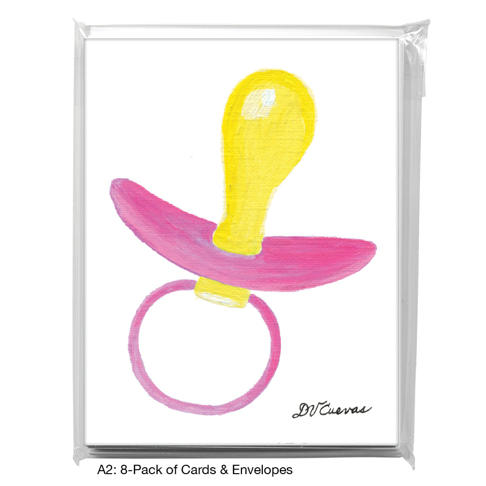 Pacifier - Pink, Greeting Card (8688E)