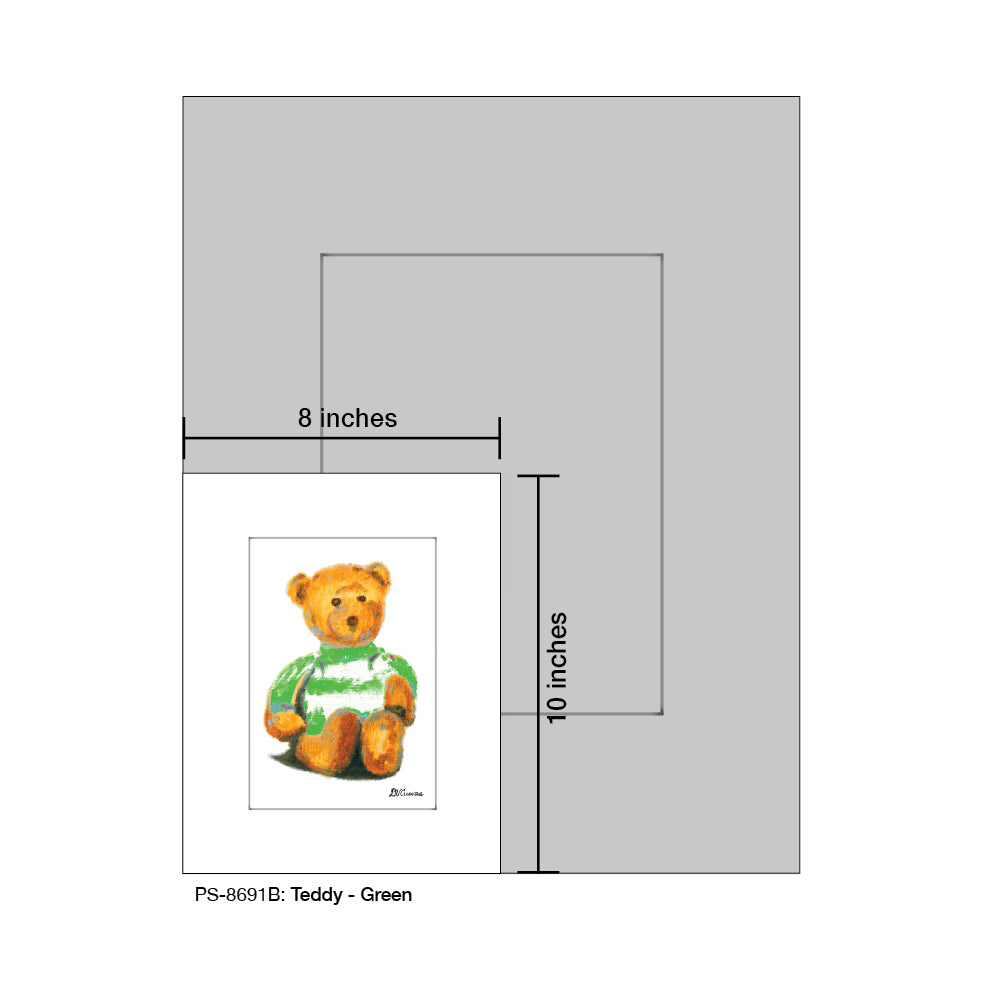 Teddy - Green, Print (#8691B)