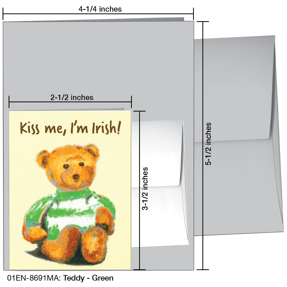 Teddy - Green, Greeting Card (8691MA)