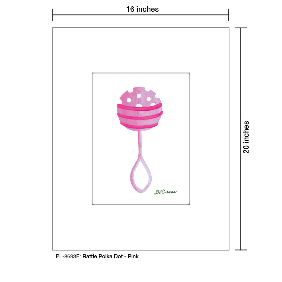 Rattle Polka Dot - Pink, Print (#8693E)