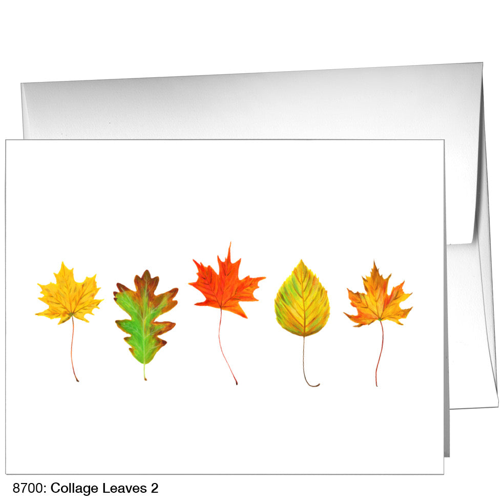 Colage Leaves 2, Greeting Card (8700)