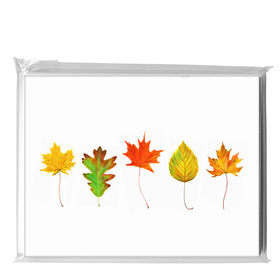 Colage Leaves 2, Greeting Card (8700)