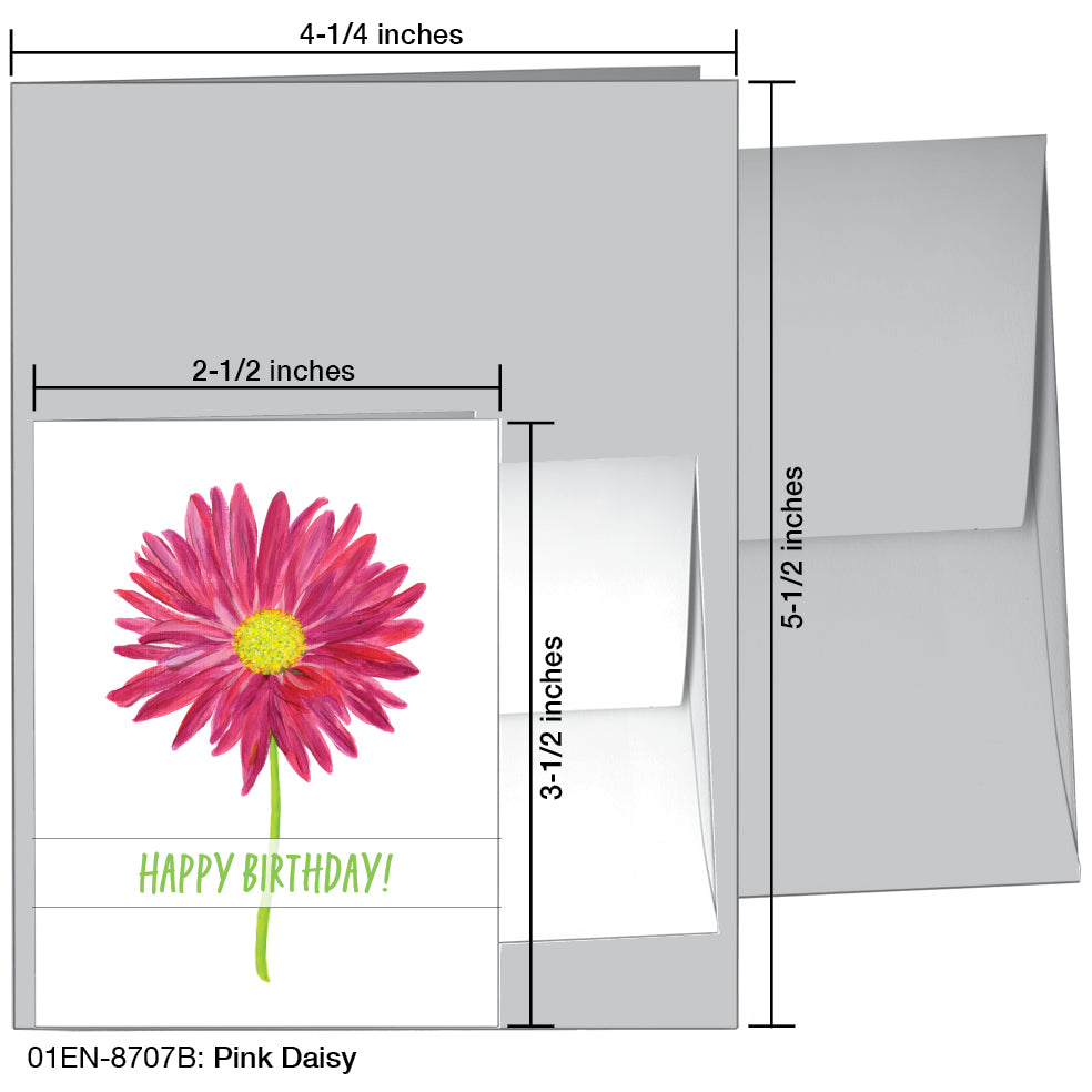 Pink Daisy, Greeting Card (8707B)