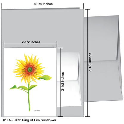 Ring of Fire Sunflower, Greeting Card (8709)