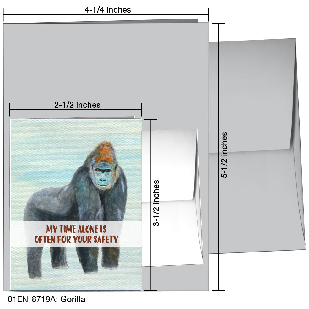 Gorilla, Greeting Card (8719A)