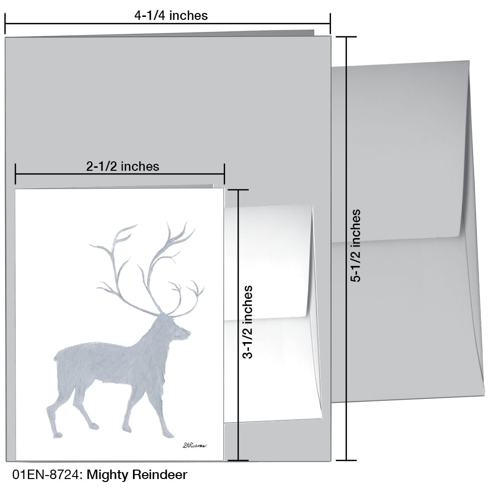 Mighty Reindeer, Greeting Card (8724)