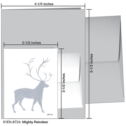 Mighty Reindeer, Greeting Card (8724)