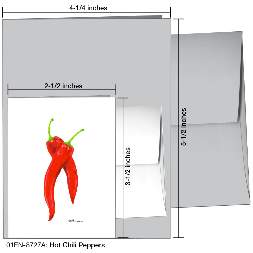 Hot Chili Pepper, Greeting Card (8727A)