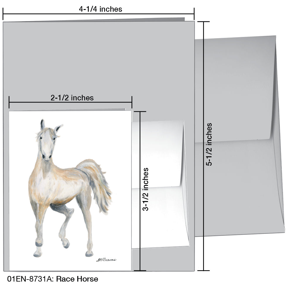 Race Horse, Greeting Card (8731A)