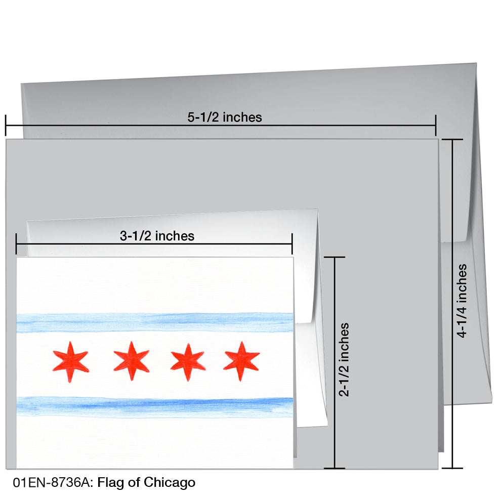 Flag of Chicago, Greeting Card (8736A)