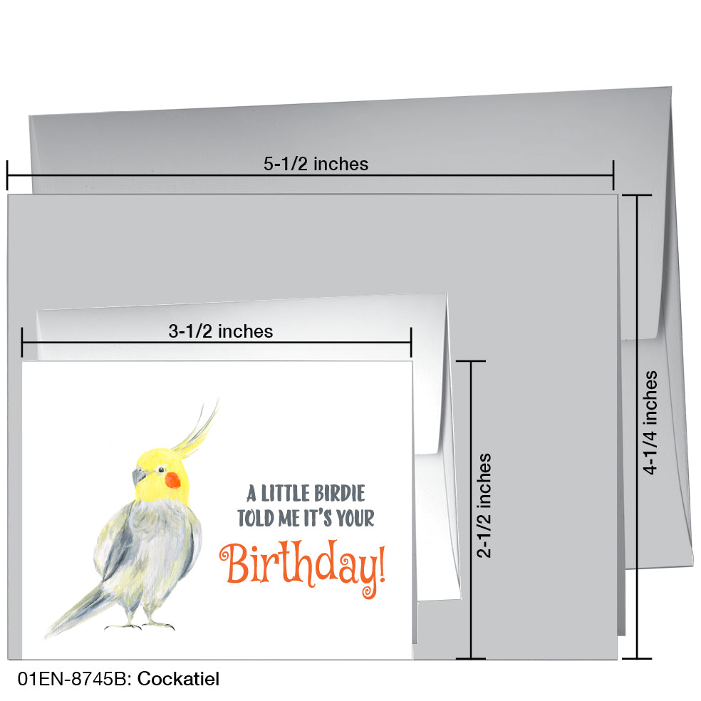 Cockatiel, Greeting Card (8745B)