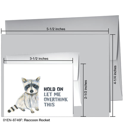 Raccoon Rocket, Greeting Card (8746F)