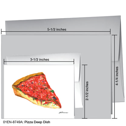 Pizza Deep Dish, Greeting Card (8749A)