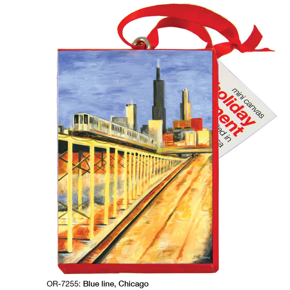 Blue Line, Chicago, Ornament (OR-7255)